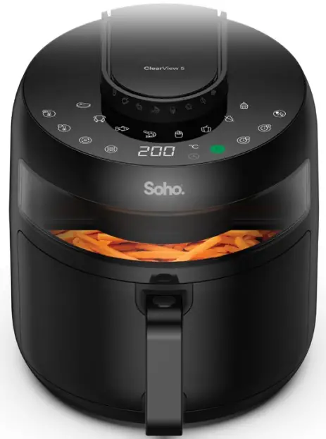 Soho SO 50AF ClearView 5 5.0L Air Fryer -