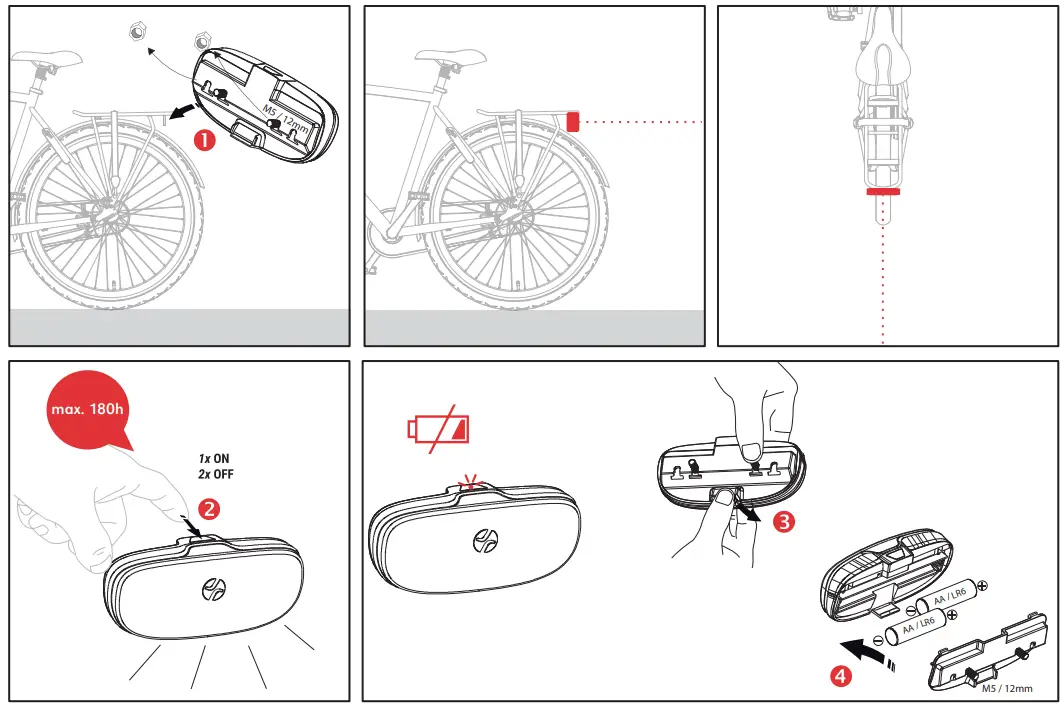 spanninga Rear Light Duxo XB LED Battery-fig1