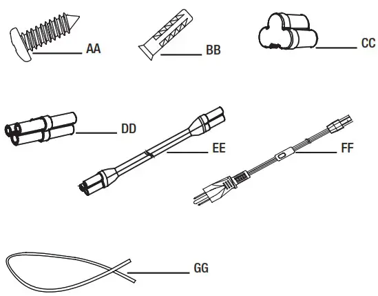 Commercial Electric 54263211 2 ft - HARDWARE INCLUDED
