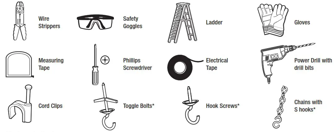 Commercial Electric 54263211 2 ft - TOOLS HARDWARE Required