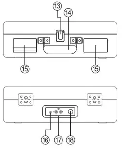 Lenco TT 120 Suitcase Turntable with BT and Built In Speakers - Location of Controls 2