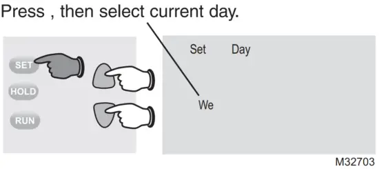 Set the time and day