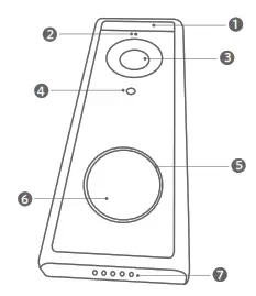 eufy T8210 Wireless Video Doorbell 2K Battery Powered Set - Front view