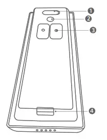 eufy T8210 Wireless Video Doorbell 2K Battery Powered Set - Rear View