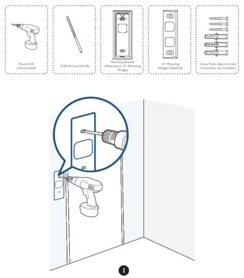 eufy T8210 Wireless Video Doorbell 2K Battery Powered Set - Screw Packs