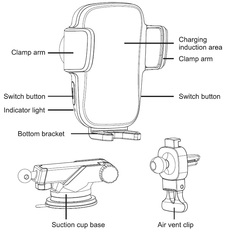 Shenzhen I Link Technology WP20 Smart Wireless Charging Car Holder fig 1