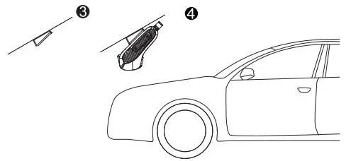 Shenzhen JC400 EdgeCam User Manual - Route the power cable along the A pillar or the vehicle to the upper