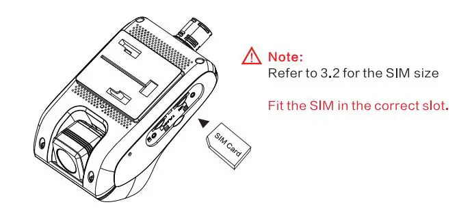 Shenzhen JC400 EdgeCam User Manual - To attach and detach the SIM may damage the contacts