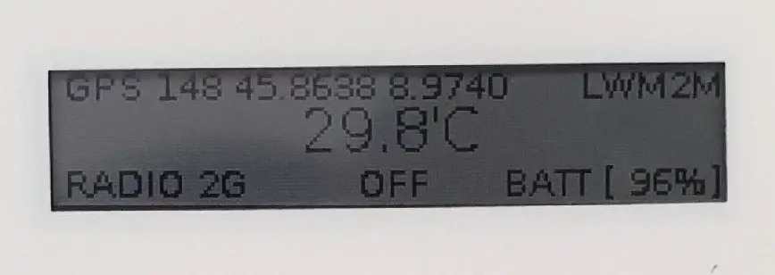 Gimasi LWM2M Tracker Screen - Main Screen