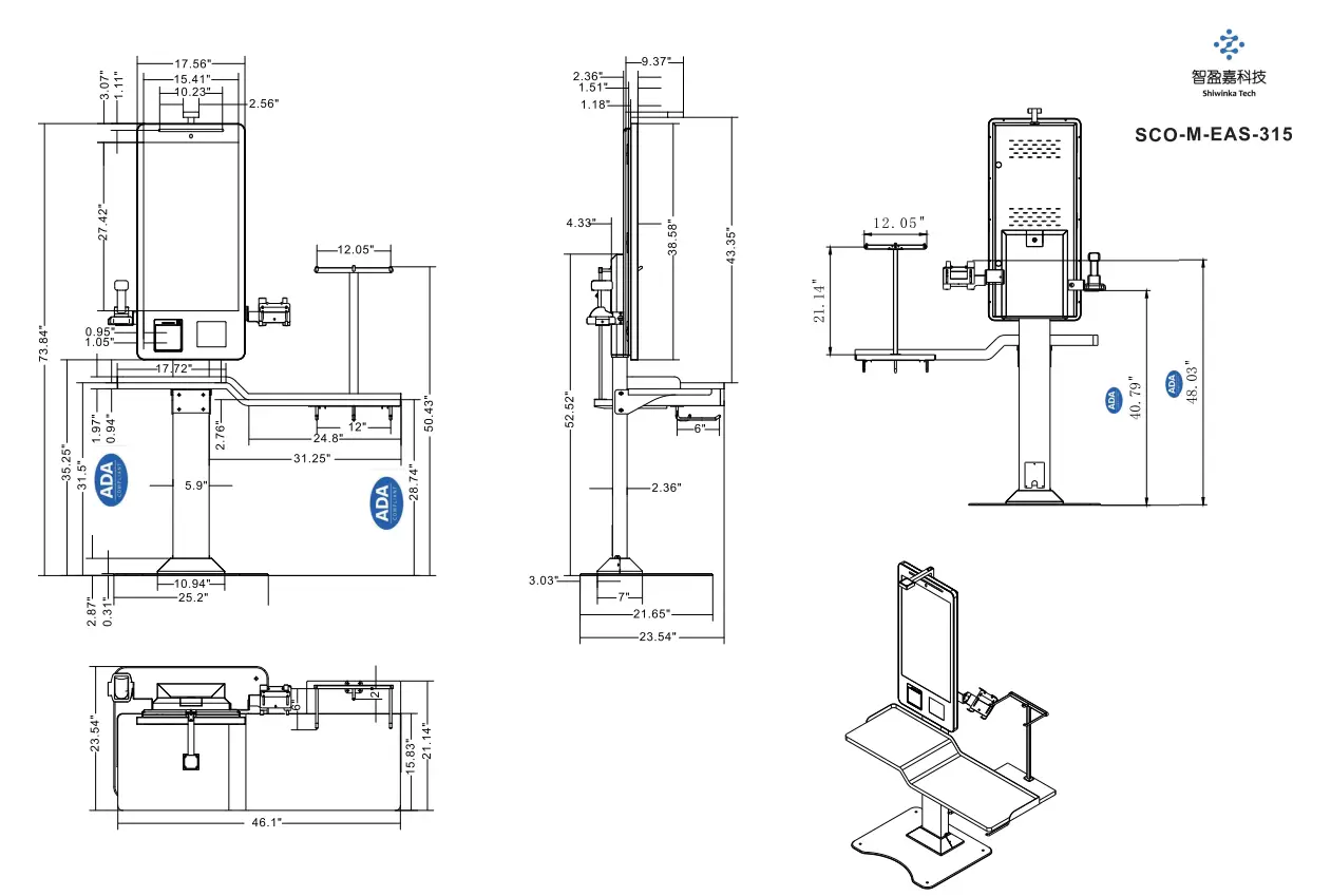 Shenzhen Shiwinka Technology SCO-M-EAS-315 Self-Checkout Kiosk FIG 10