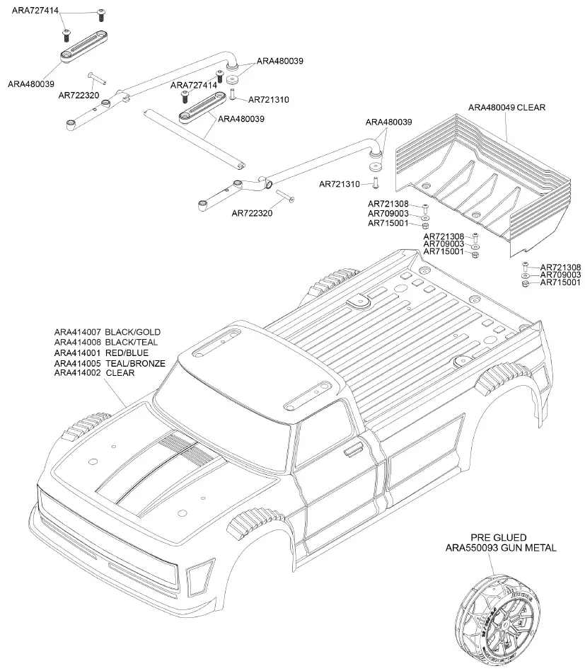 ARRMA ARA4315V3T1 Infraction 4WD Street Bash Truck-1
