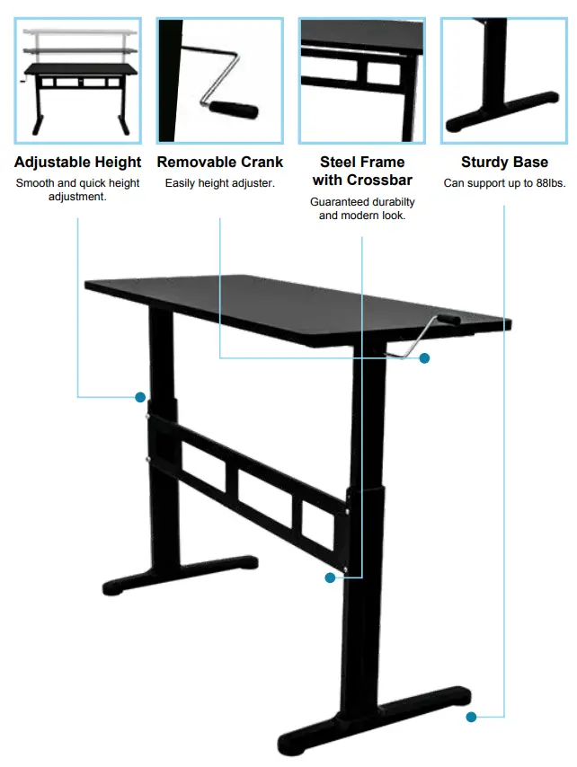 ErgoMax ABC102BKTT Ergonomic Office Table - fig4
