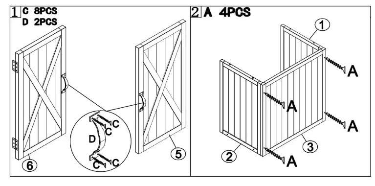 GYMAX GYM05167 Outdoor Wooden Storage Shed Cabinet - fig1