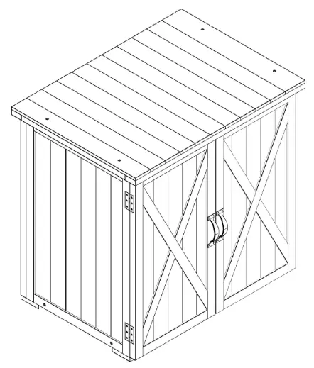 GYMAX GYM05167 Outdoor Wooden Storage Shed Cabinet