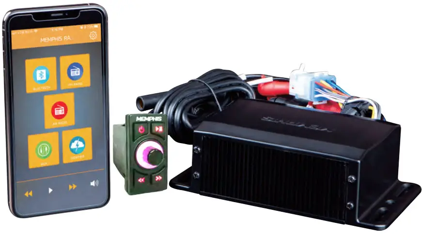 MEMPHIS AUDIO SMC2A App Controlled Hideaway Head Unit