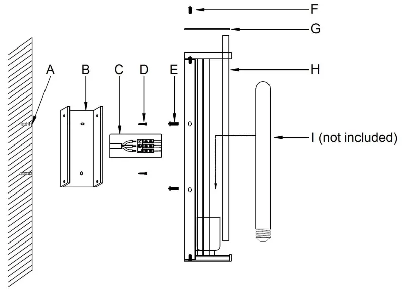 Lucci decor 050345 Corbelle 1 Light Wall Bracket - fig