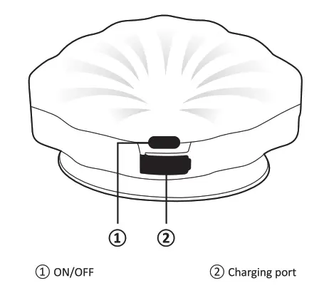 SHEIN Shell Shower Speaker - button