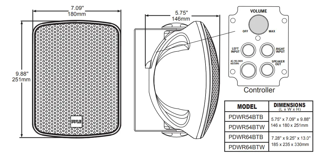 Pyle-PDWR64BTW-Outdoor-Waterproof-Wireless-Bluetooth-Speaker-Fig-1