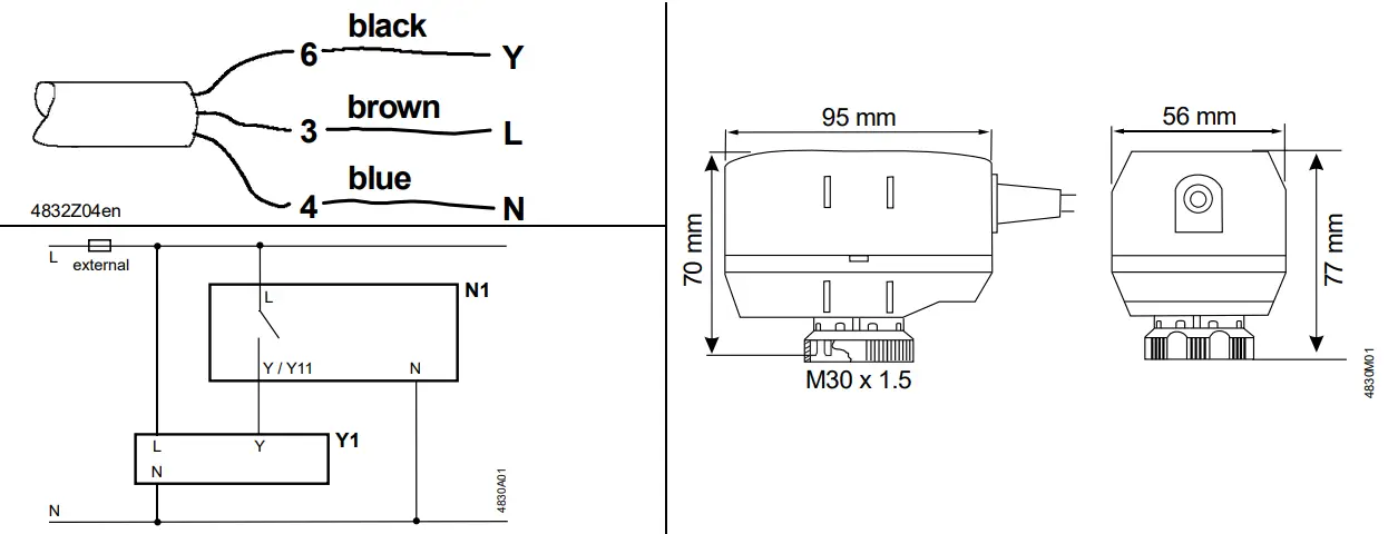 SIEMENS SUA21 3P Actuators - fig 2
