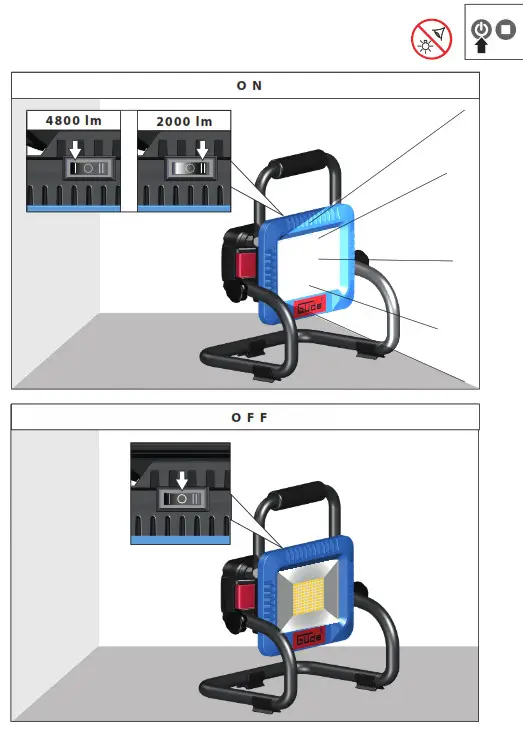 Gude LS 18-0 LED Spotlight Battery - 2