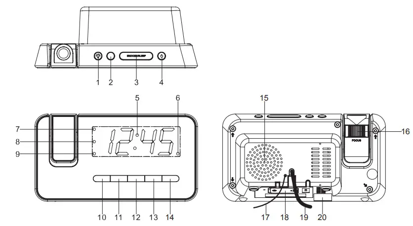 DENVER CRP-618 Clock Radio Alarm -