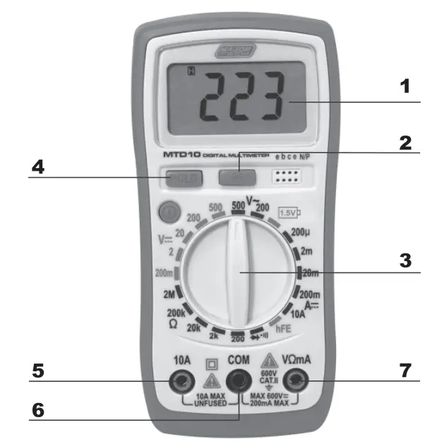 MTD10 MAJOR MTD10 Tech Digital Multimeter MTD10 Temp - fig
