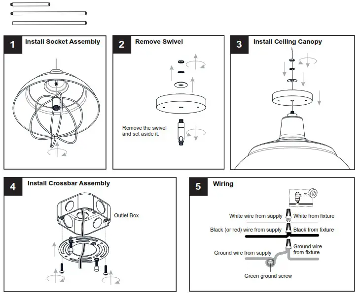 QUOIZEL QP5357MBK Darmody 1 Light 17 Inch Matte Black Pendant Ceiling Light - INSTALLATION 3