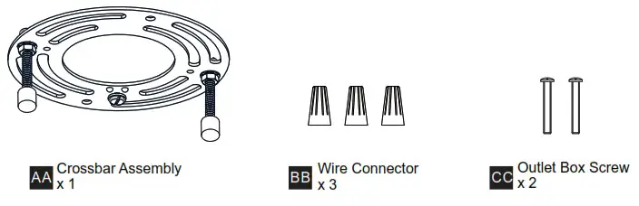 QUOIZEL QP5357MBK Darmody 1 Light 17 Inch Matte Black Pendant Ceiling Light - PACKAGE CONTENTS 2