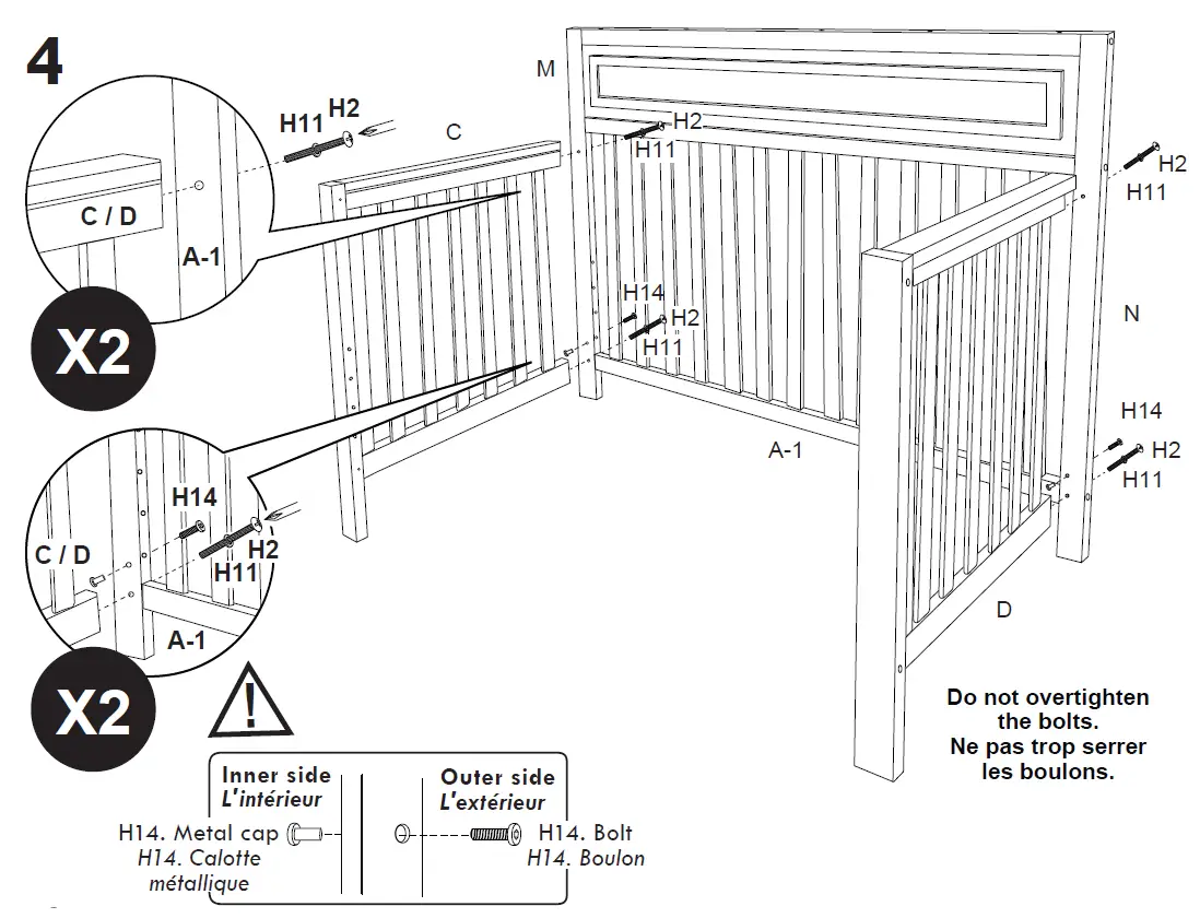 DAVINCI 4301 Autumn 4-in-1 Convertible Crib 9