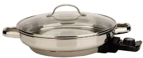 Aroma Housewares AFP-1600S Gourmet Series Stainless Steel Electric Skillet-produc t