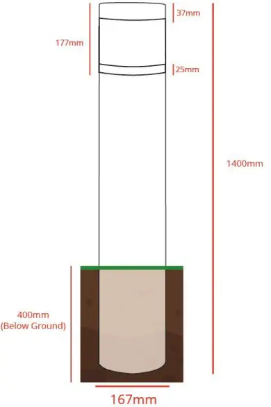bollards prior to installation,