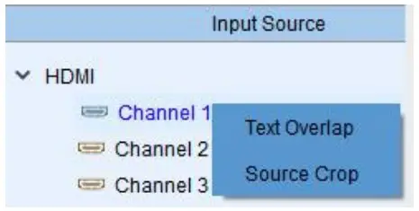 Input source setting