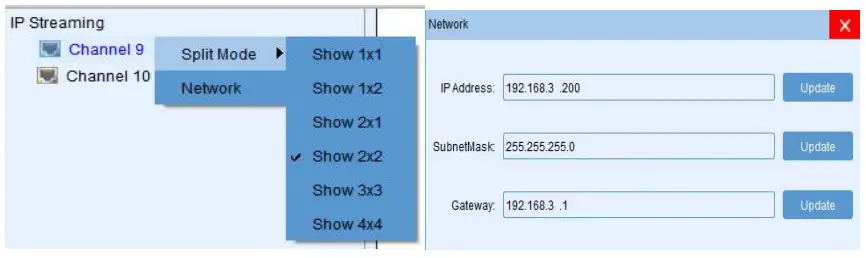 IP Streaming Setting