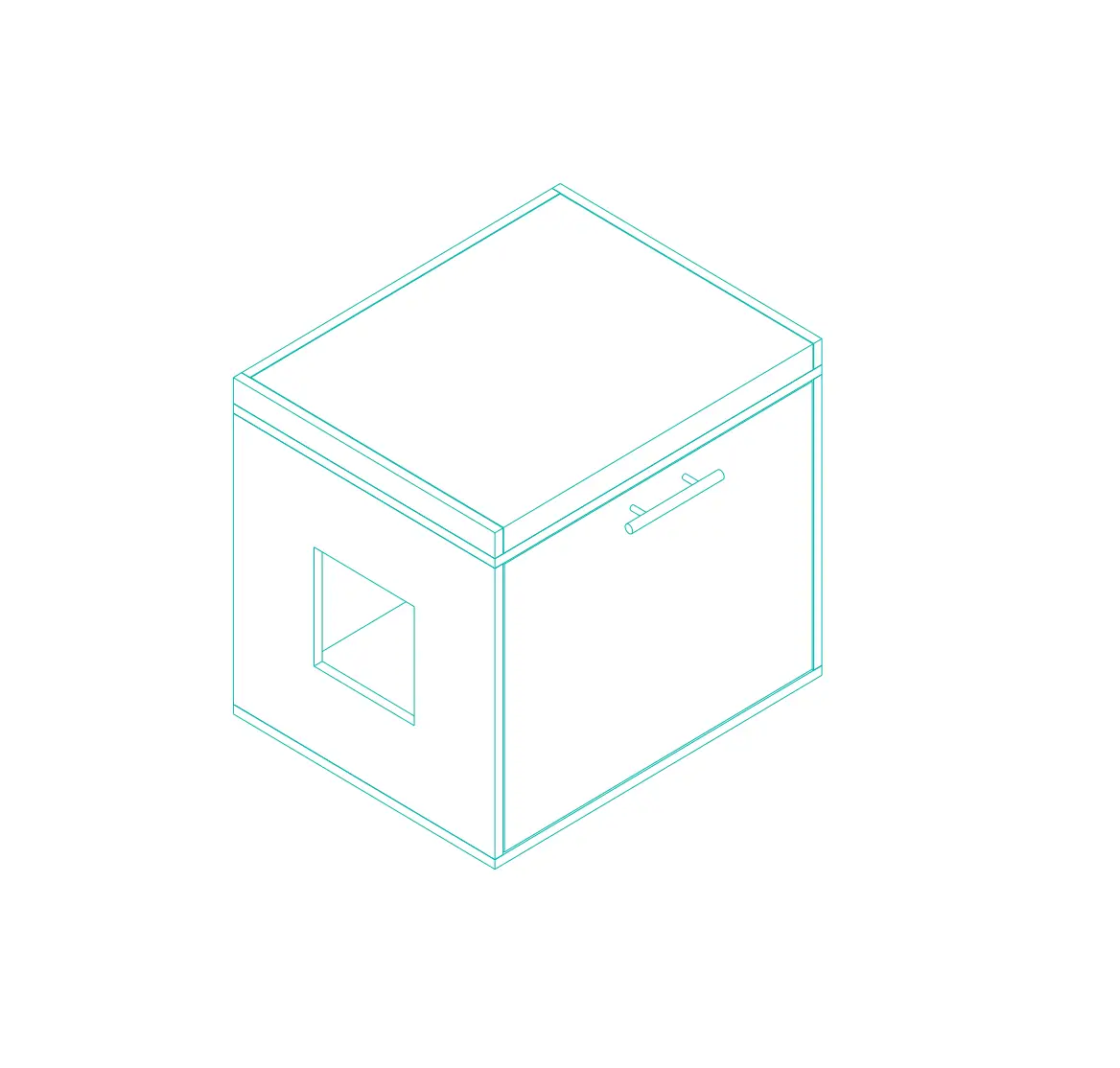 Frisco 322629 Drop Down Door Bench Cat Litter Box Cover Instruction Manual