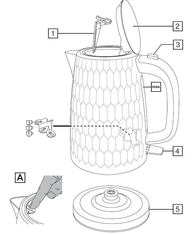 Russell Hobbs 26050-70 HoneyComb kettle white 1