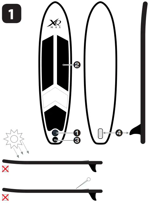 XQ MAX 8DP000670 Surf Sup Inflatable board - FIGURE 1
