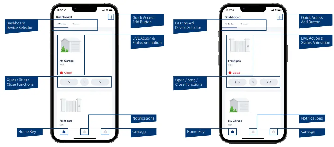 Garador Smart Phone App - 1