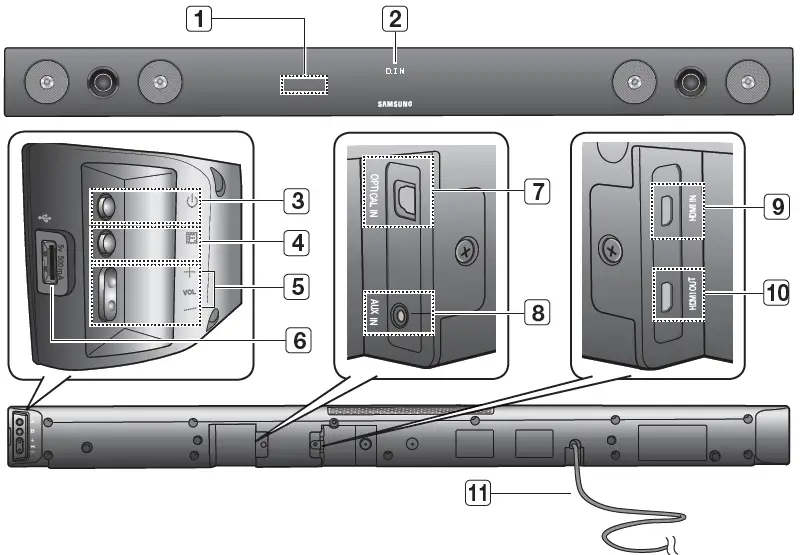 samsung ps-wf450 soundbar - 8