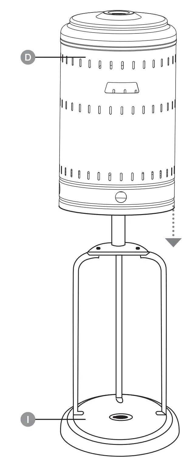amazonbasics 46 000 BTU Outdoor Propane Patio Heater-gas cylinder