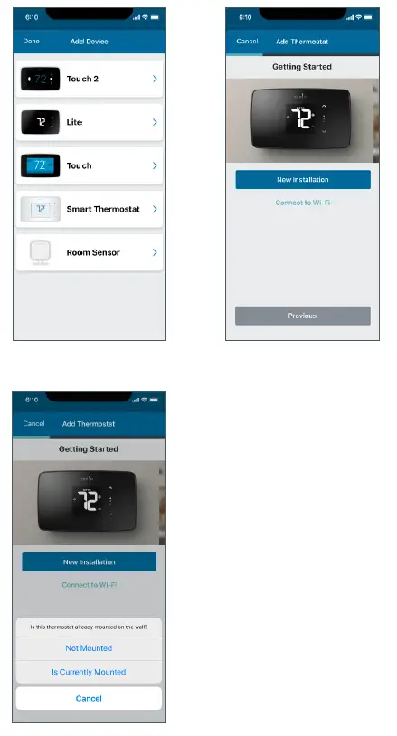 sensi 1F76U-22WFB Series Lite Smart Thermostat 2