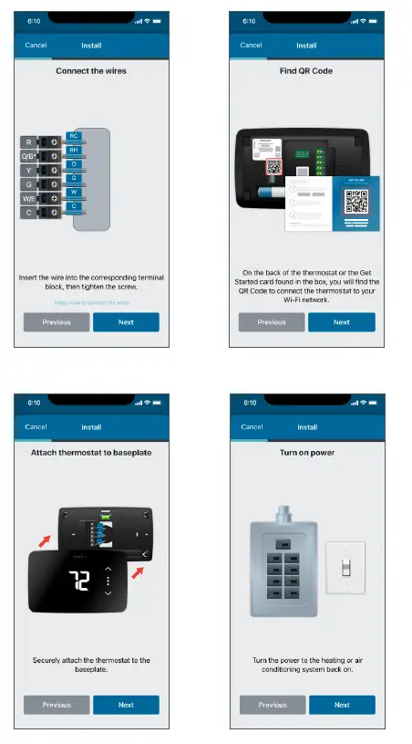 sensi 1F76U-22WFB Series Lite Smart Thermostat 6