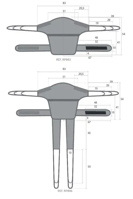 MOPEDIA Moretti Crane Bag Stand - DIMENSION