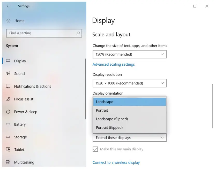 Screen Rotate Setting