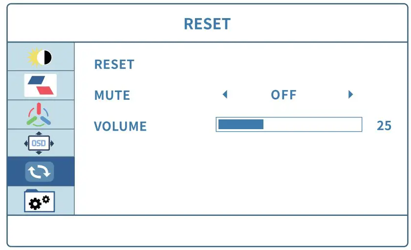 Reset Settings