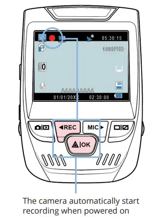 REXING V1P Front and Rear Wifi Car Dash Cam- Video Recording