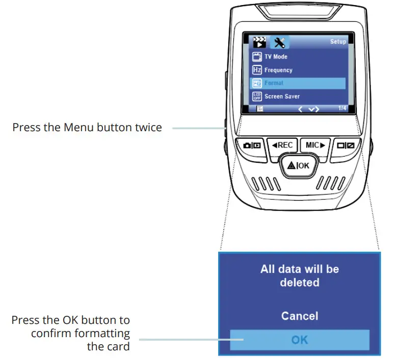 REXING V1P Front and Rear Wifi Car Dash Cam- automatically the next time