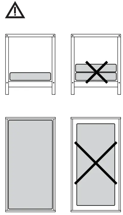 IKEA PLUTTIG Foam Mattress for Cot