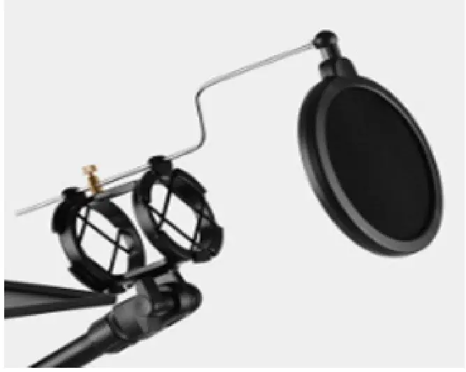 volkano VK-6503-BK Home Vlogging Kit with Floor- Pop Filter