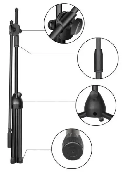 volkano VK-6503-BK Home Vlogging Kit with Floor- SETUP