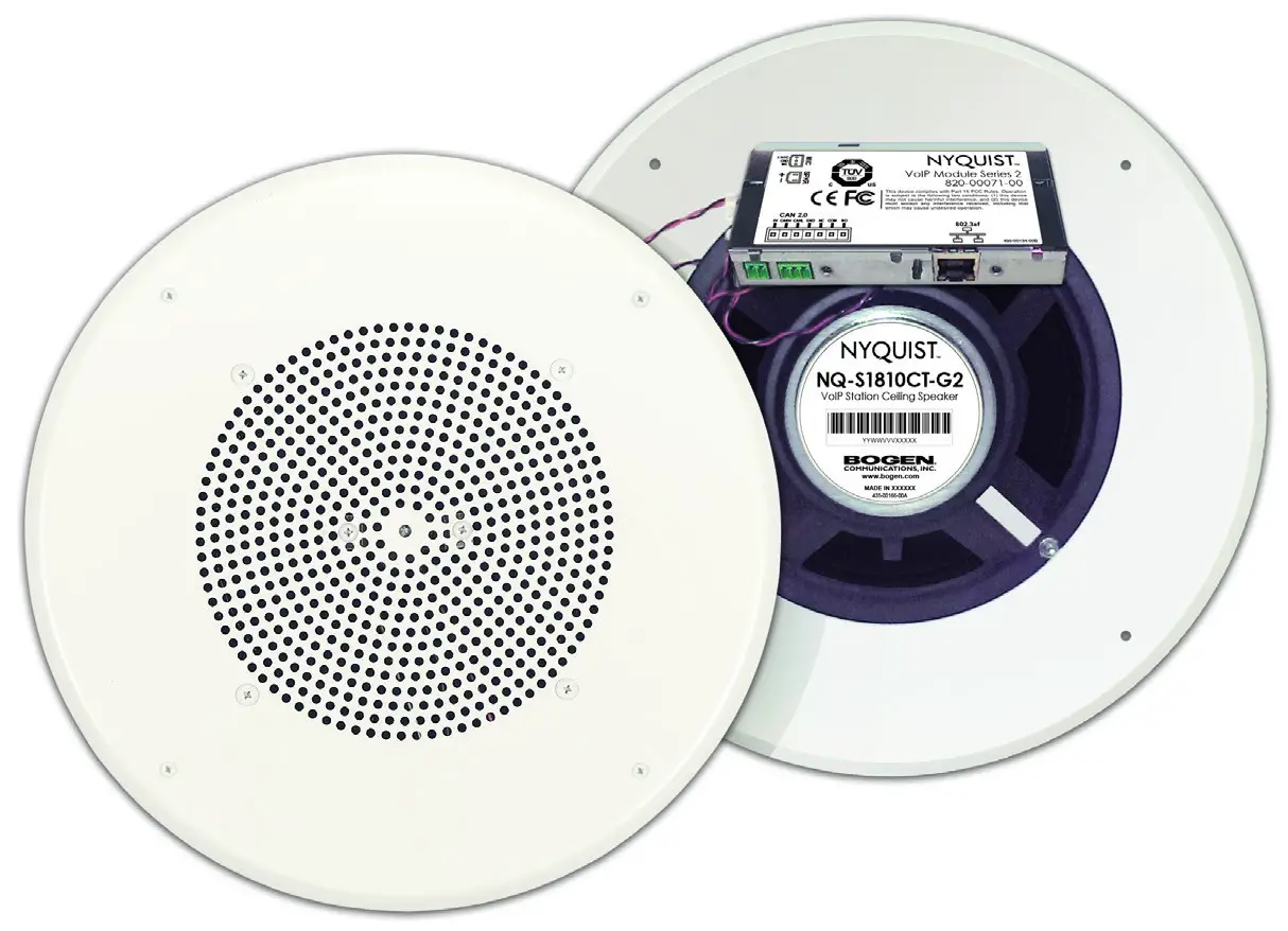 NYQUIST NQ S1810CT G2 8 Gen 2 VoIP Ceiling Speaker - Cover